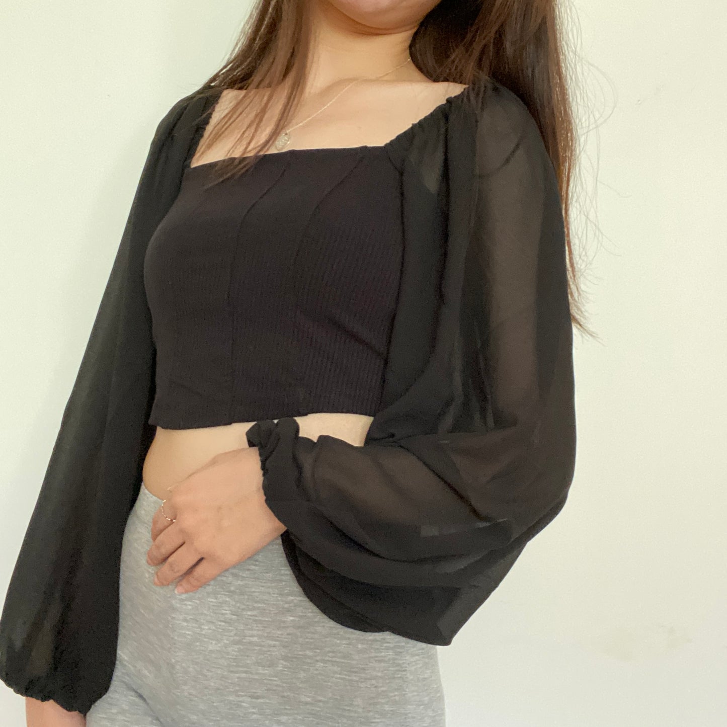 Black Color Date Night Blouse