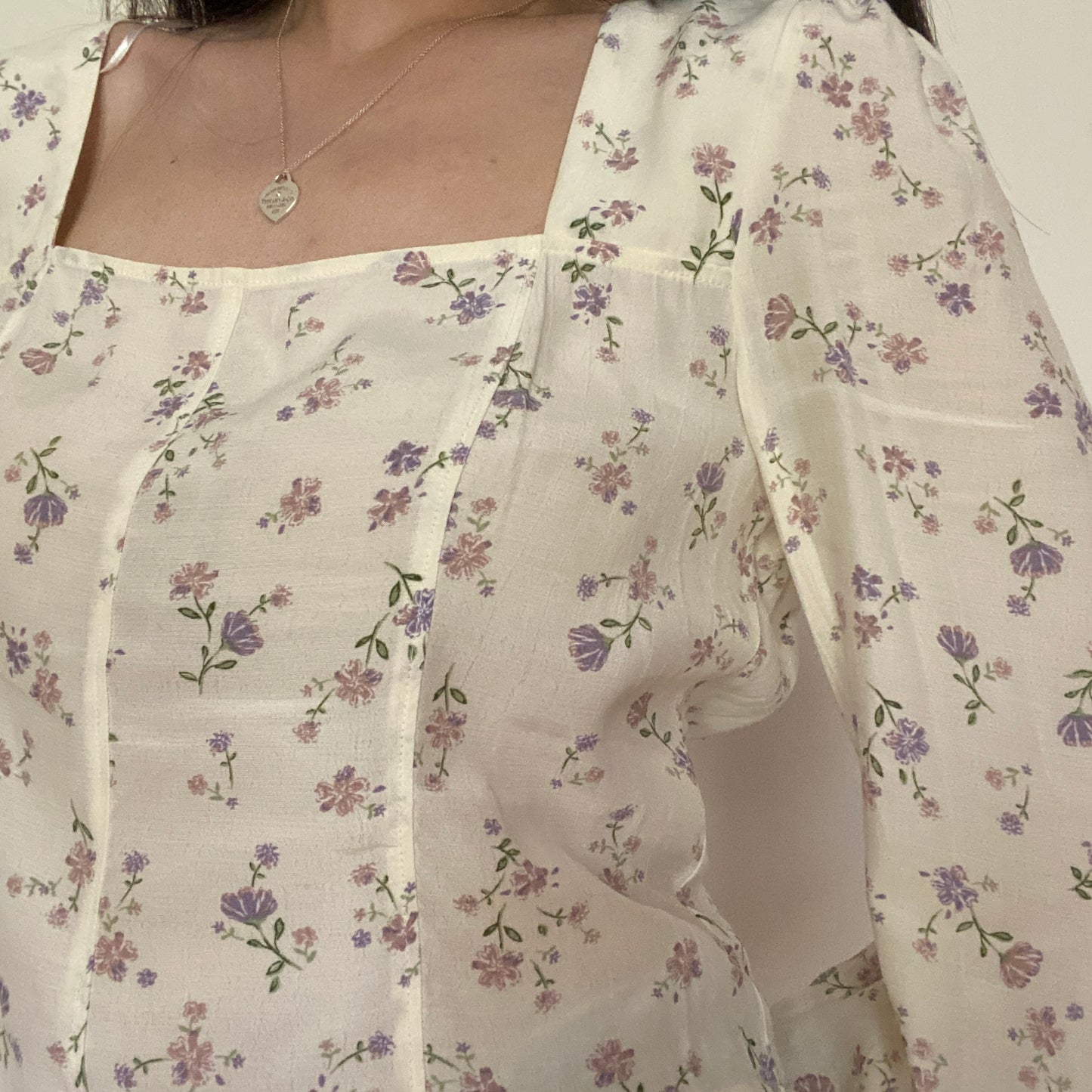 Ivory Daisy Print Blouse