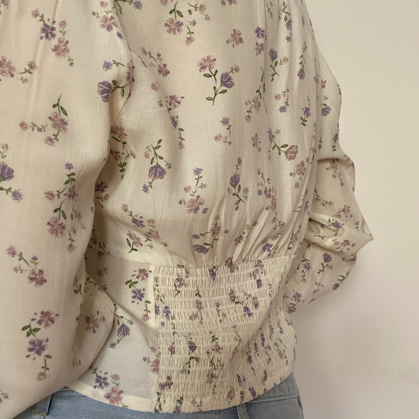 Ivory Daisy Print Blouse